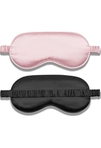 Travel Sleep Accessory Red Satin Sleep Eye Mask - 59 Inch Blindfold For Complete Light Blocking Complete Darkness Sleeping