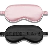 Amrules Sleep Mask 2 Pack, Soft Blackout Eye Mask