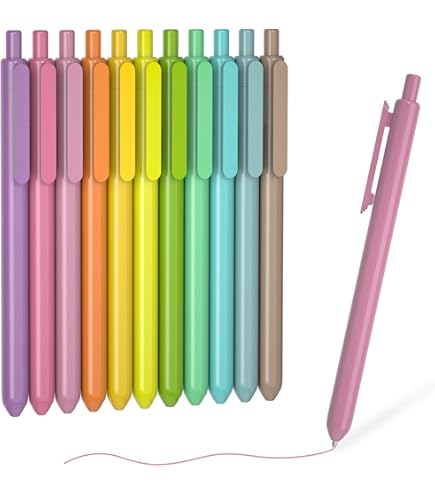 KACO Retractable Gel ink Pens,Extra Fine Point (0.5 mm)-10 Pack