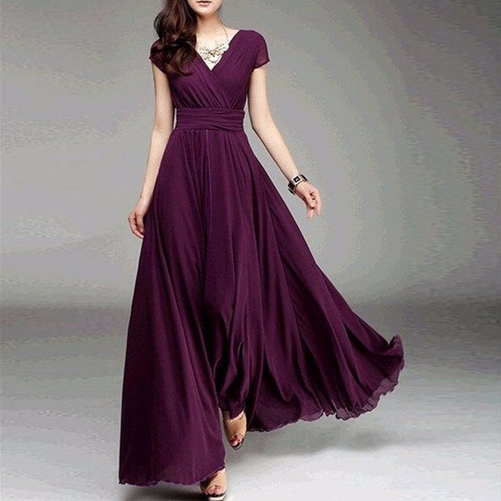 deep purple wedding dress