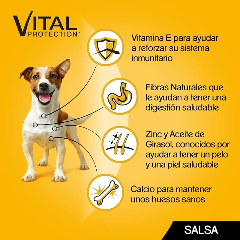 Comida húmeda para perros sabores mixtos en salsa, paquete múltiple (4 paquete x 12 bolsas x 100 g)