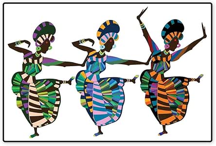 Alfombra de baño para Mujer Africana, pequeña Alfombra Hecha a Mano con