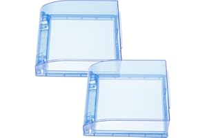 TOBBOMEY 2pcs Self-Adhesive Socket Protector Covers for Wall Outlets Electrical Receptacle Shields