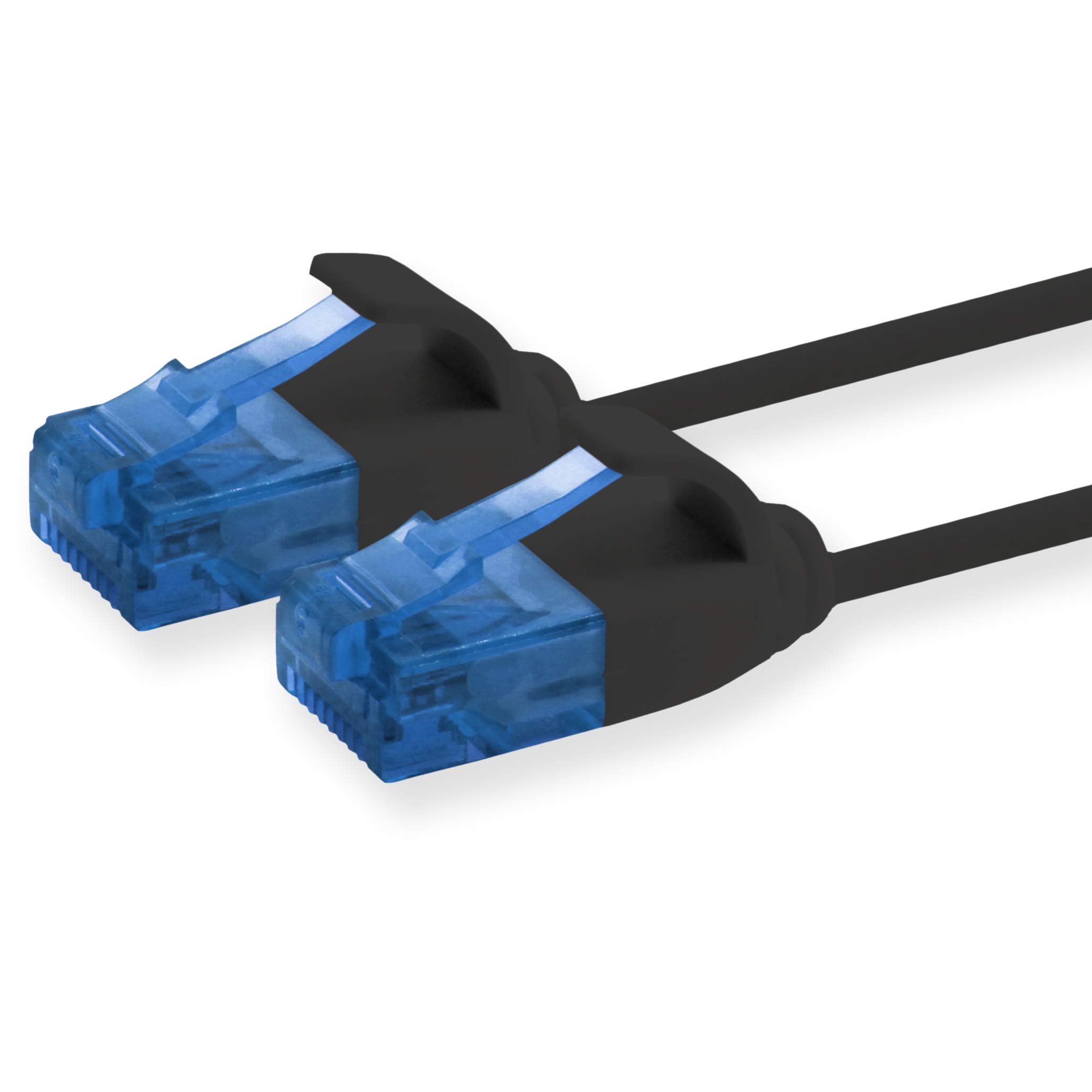 1aTTack.de 660356 Cat6 Cat.6 Cable Cat Network Cable 7.5m - Patch Cable Slim Cable (Small Diameter - Very Flexible) 1000 Mbit/s - 1 Piece - Black