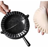 Jumbo Size Empanada Maker Press 6 Inch Black - Professional Empanadas - Mold Ravioli Dumpling Wrap, Tortilla Folder, Wonton Dough Press 2-in-1 Cutter Sealer, Pierogi, Calzone, Hand Pot Pie Maker