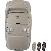 Overhead Console LED Dome Map Light Lamp | for Dodge Ram 1500 1999-2001, Ram 2500 3500 1999-2002 Truck | Replaces SN96TL2AA Interior Cab Lights Storage Assembly (Gray)
