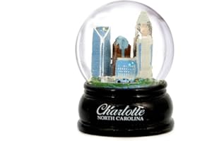 CITY-SOUVENIRS Charlotte North Carolina Snow Globe 3.5 Inches Tall