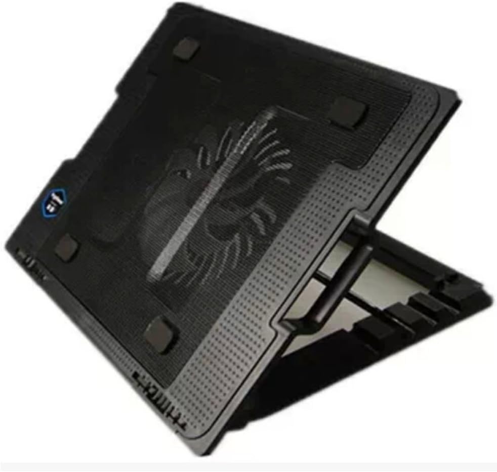 Ultra-Slim Laptop Cooling Pad with 200mm Fan, Black