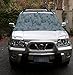 SnowOFF Camo Print Car Windshield Snow Cover Automotive Hood Covers Sun Shade Protector - Windproof Straps, Wings, Suction Cups, Magnets - Bonus Demist Cloth + Blanket - Winter Ice Rain Frost Guard
