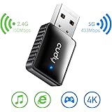 Cudy 600Mbps USB WiFi Adapter, Dual Band Wireless Adapter for PC with SoftAP Mode - Mini Size | Auto Installation | Compatible with Any Router | Compatible with Windows XP/7/8/8.1/10, etc. (WU600)