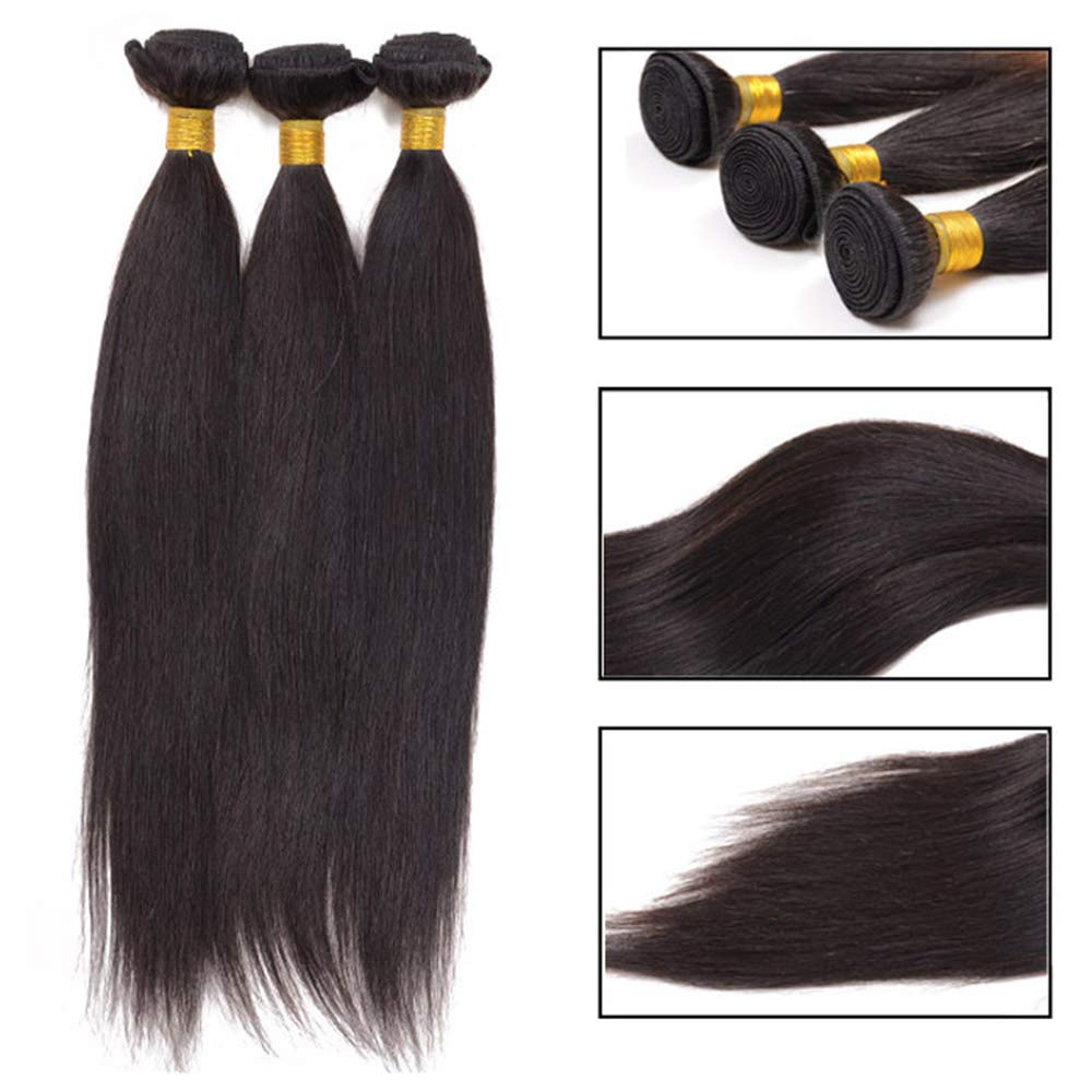 Amazon Com Anself 3pcs Women Fashion Natural Black Straight Hair