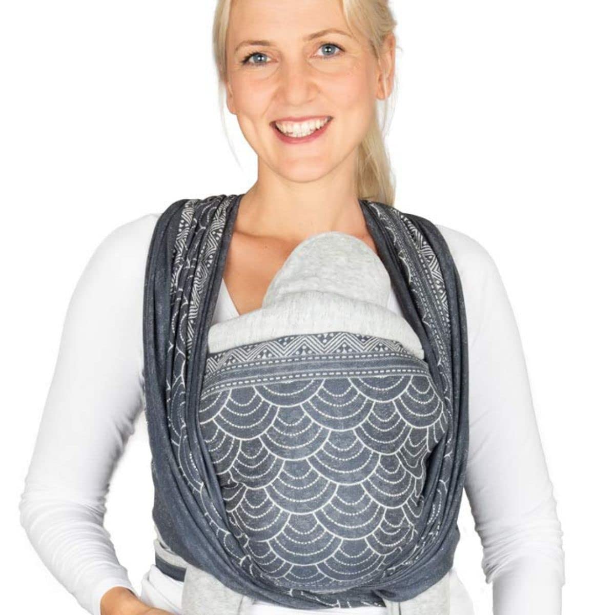 Hoppediz Woven Baby Sling from Birth, Newborn to Toddler, 100% Organic Cotton (Organic), Sapporo 5.40 m