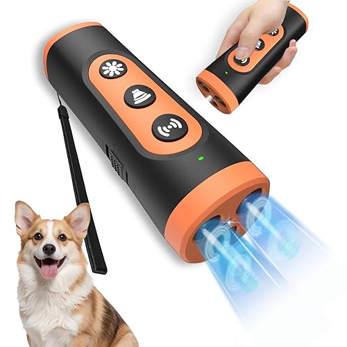 Anti Barking Device for Dogs – Ultrasonic Rechargeable Bark Deterrent with 4 Safe Modes, 50ft Range, Portable and Effective for All Dogs