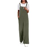 ANRABESS Overalls for Women 2026 Summer Casual Loose One Piece Outfits Baggy Wide Leg Jumpers Lightweight Comfy Rompers