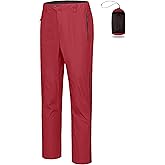 Little Donkey Andy Men's Rain Pants Waterproof Lightweight Overpants Windproof Outdoor Pants for Hiking, Golf, Fishing