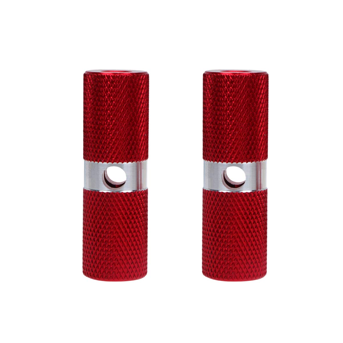 1 Pair Bike Pegs BMX Bicycle Pegs Aluminum Alloy Anti-Skid Foot for Mountain Bike Cycling Accessories (Red)