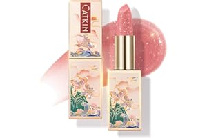Catkin Tinted Lip Balm Glitter Lip Stain Ultra Hydrating Lip Moistrurizer Chapstick with Vitamin E Nourishing For Cracked & Dry Lips 0.12 oz C10 Venus - Peach Pink