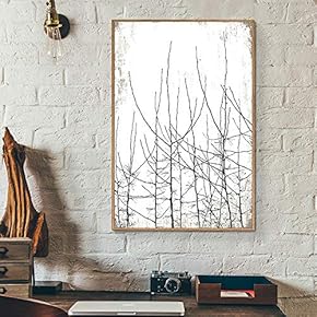 Framed Canvas Wall Art for Living Room, Bedroom Tree Illustration V Canvas Prints for Home Decoration Ready to Hang - 16x24 inches