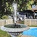 lailme Solar Fountain,Solar Powered Fountain Pump for Bird Bath, New Model Solar Water Fountain Pump 1.6W with 4 Different Spray Pattern Heads for Pool, Garden, Pond, Fish