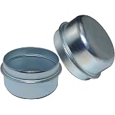 LUXTRKSTO 2pcs 1.98'' Trailer Hub Dust Caps for 2000 3500 lb Axle Spindle | Wheel Bearing Grease Covers Cap, Heavy Duty Galvanized Dust Cups, Anti Rust, for Dexter EZ Lube Boat RV Utility Trailers