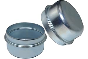 LUXTRKSTO 2pcs 1.98" Trailer Hub Dsut Cap,Trailer Axle Wheel Bearing Dust Cap Cup Hub Dust Caps for Most 2000 to 3500 Pound Axles Dexter EZ Lube Trailer Camper RV Boat