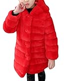 Girl's Long Warm Faux Fur Coat Thicken Fake Fox
