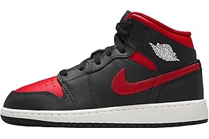 AIR JORDAN 1 MID (GS) "BLACK/VARSITY RED-SUMMIT WHITE"