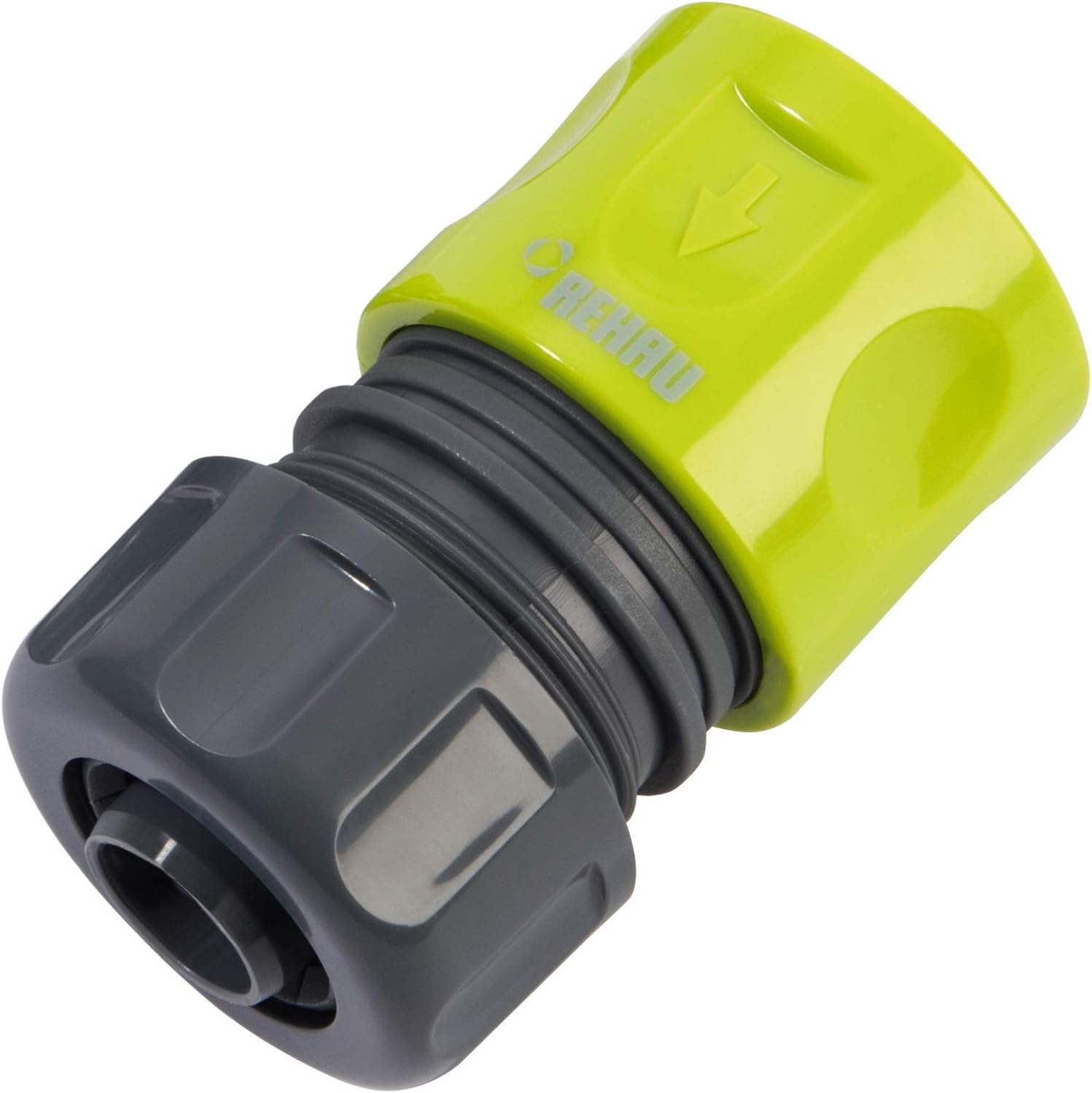 REHAU 18538 7 Allround Pro Set of Brass Quick Hose, Grey/Green, 19 mm, 3/4 Inch, 19 mm, 3/4 Zoll