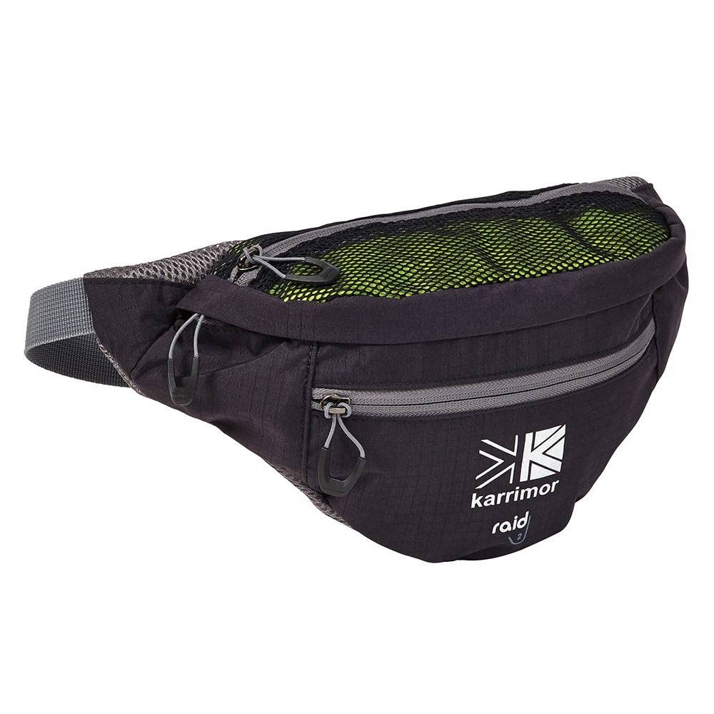 Karrimor Lightweight Raid Unisex Outdoor Belt Pack Waist Pack available in Black - 2 Litres
