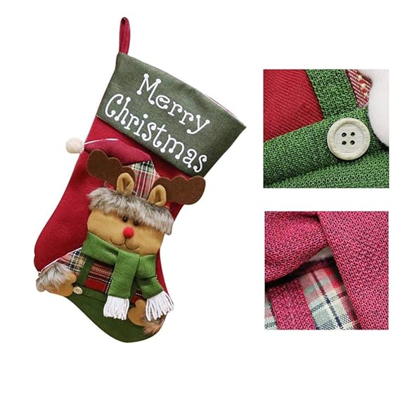 Zexa Weihnachtssocke Geschenktüte Christbaumkugel Weihnachtsmann Weihnachtsbaum Anhänger Alter Mann, Schneemann, Elch Weihnac