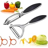 Potato Peelers, Vegetable Peeler for Kitchen Stainless Steel Y Shape Swivel Peelers, Carrot, Fruit, Ergonomic Non-Slip Handle