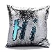 BOKOLI NEW Two Tone Glitter Sequins Throw Pillows Decorative Cushion Covers (Silver)