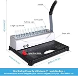 MAKEASY 21-Hole Binding Machine 450 Sheet A4/A5 with Starter Kit 100 PCs 3/8 view 5