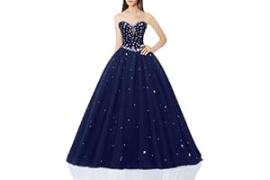 Likedpage Women's Sweetheart Ball Gown Tulle Quinceanera Dresses Prom Dress