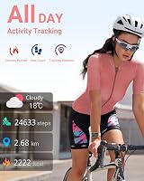 Amzhero Health Fitness Tracker 24/7 Heart Rate Pedometer Sleep 5ATM view 2
