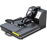 PowerPress Industrial-Quality Digital Sublimation Heat Press Machine for T Shirt, 15x15 Inch, Black