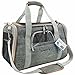 Mr. Peanut's Airline Approved Soft Sided Pet Carrier - Luxury Travel Tote with Premium Self Locking Zippers - Plush Faux Fleece Bedding with a Sturdy Plywood Base, 18LX10WX11 H (Sunset Gray)