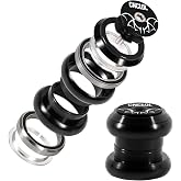 CNC 1-1/8" Bike Headset 34mm 44mm 41.8-52mm 44-55mm 44-56mm, Bicycle Headset/Threadless Straight Tapered Tube Double Sealed Bearings Headset for Mountain Bike/MTB/BMX Road Bike.