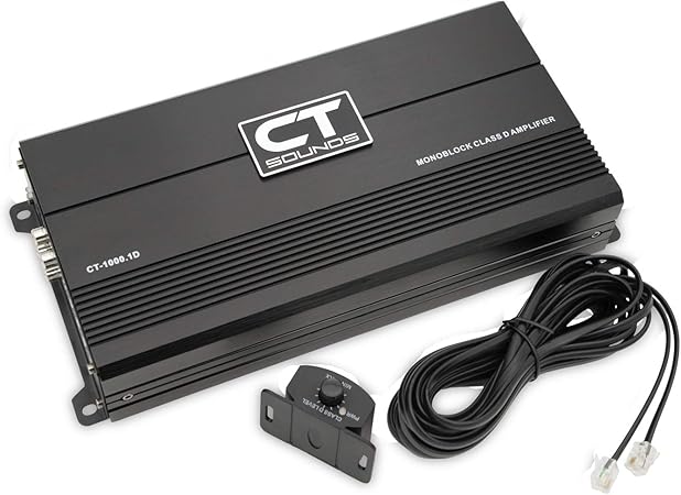 Amazon Co Jp Ct Soundsカーオーディオアンプ Mosfet 電源 1000ワット 電力容量 1オーム 最小スピーカーインピーダンス モノブロック Dクラス リモートボリュームコントローラー付き Ct1000 1d 家電 カメラ