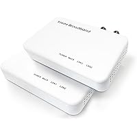 MoCA 2.5 Adapter with Dual 2.5GbE Ports (2-Pack) | High-Speed Ethernet Over Coaxial Network | 2.5Gbps Wired LAN for Streaming