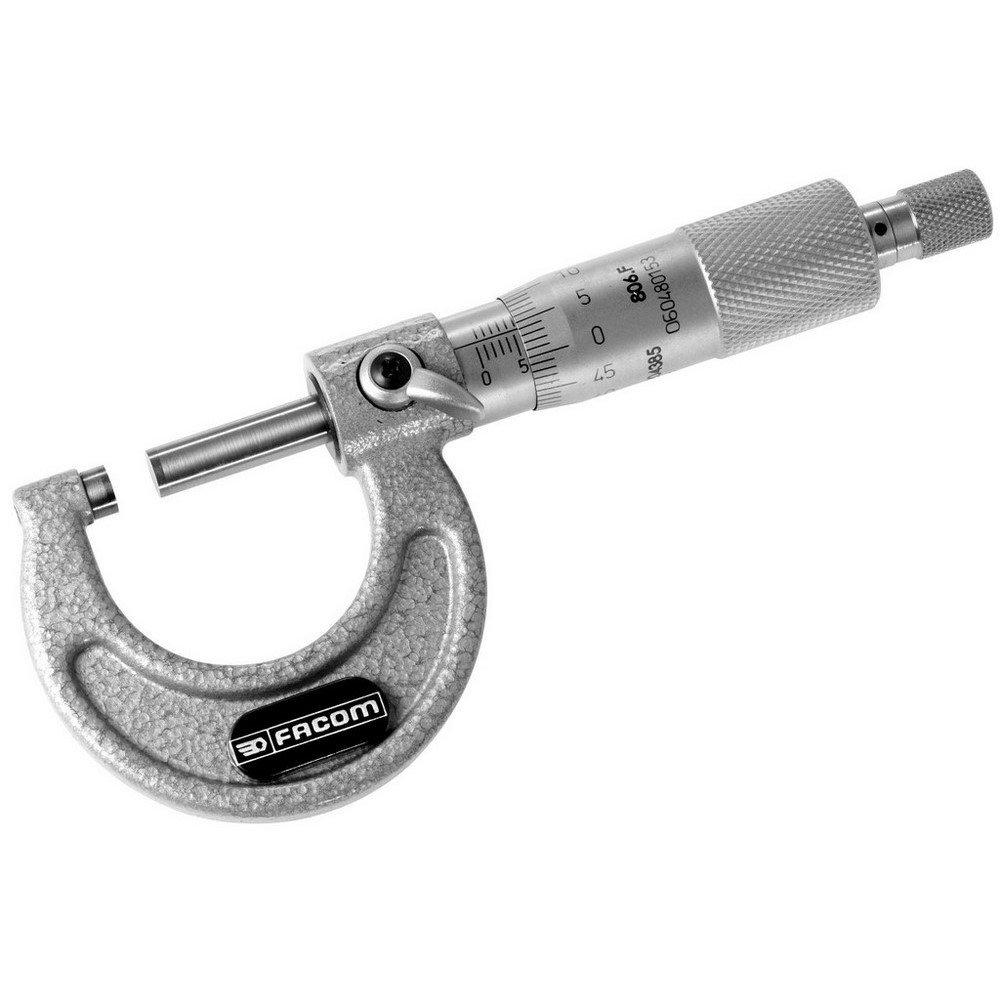 FACOM Friction Micrometer Precision 1/100 mm Gauge 25 mm, 1 Piece, 806.F