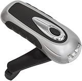 Sealey AK3305 3 LED Wind Up Rechargeable Torch Silver Dual Brightness view 4