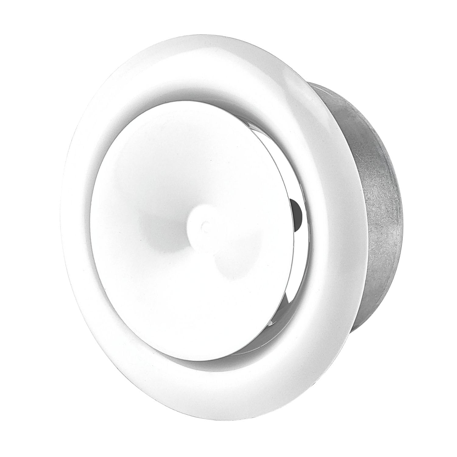 Disc Valve 100 mm Anemostat Round White - by Mettal