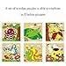 Rolimate Educational Preschool Wild Insect Wooden Cube Block Jigsaw Puzzles - Spider Grasshopper Ladybirds Butterfly Snails Bee, Birthday gift toy for Age 1 2 3 4 5 6 7 Years Old and Up Toddlers Kids