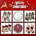 WEWILL Lovely Christmas Stockings Set of 3 Santa, Snowman, Reindeer, Xmas Character 3D Plush Linen Hanging Tag Knit Border Xmas for Kids Family