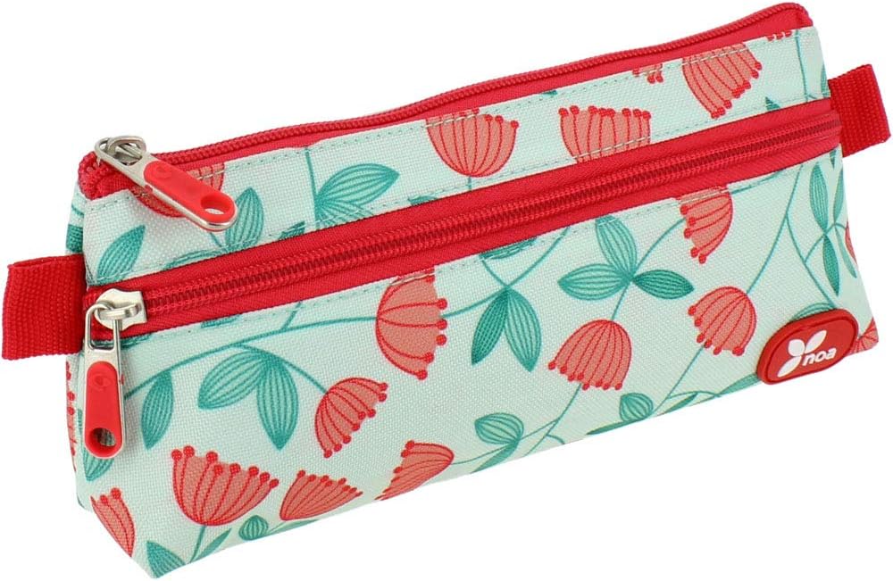 Grafoplás 37540760 Noa Bloom School Pencil Case, Green Mint, 22 cm