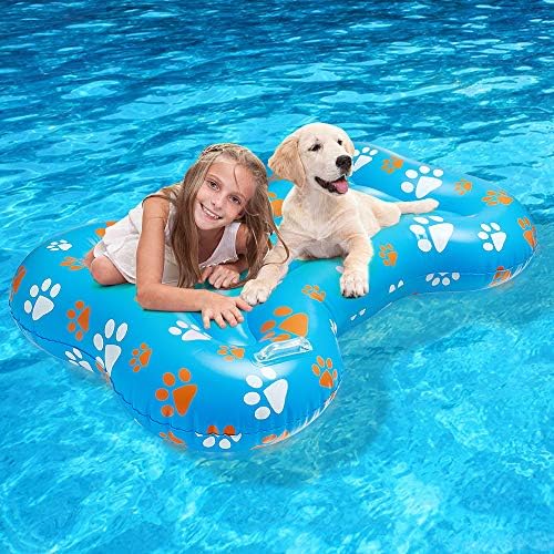 SCENEREAL Dog Pool Float Inflatable Rideons, Pool Raft Large Size