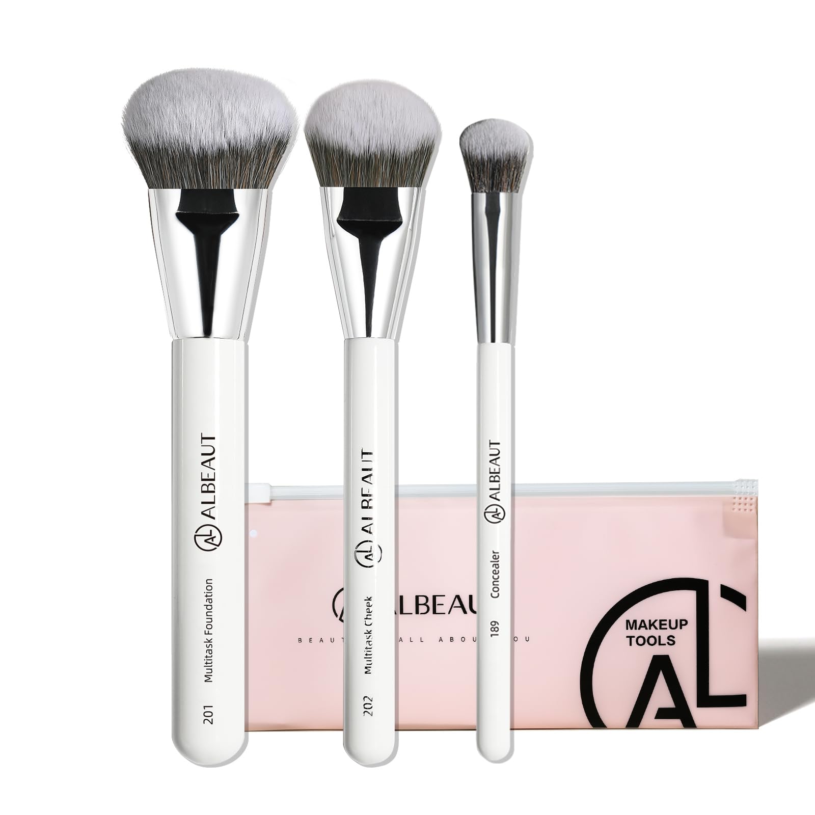 Albeaut Makeup Brush for Foundation Concealer Blush Contour Liquid Cream Blending Angled Shape