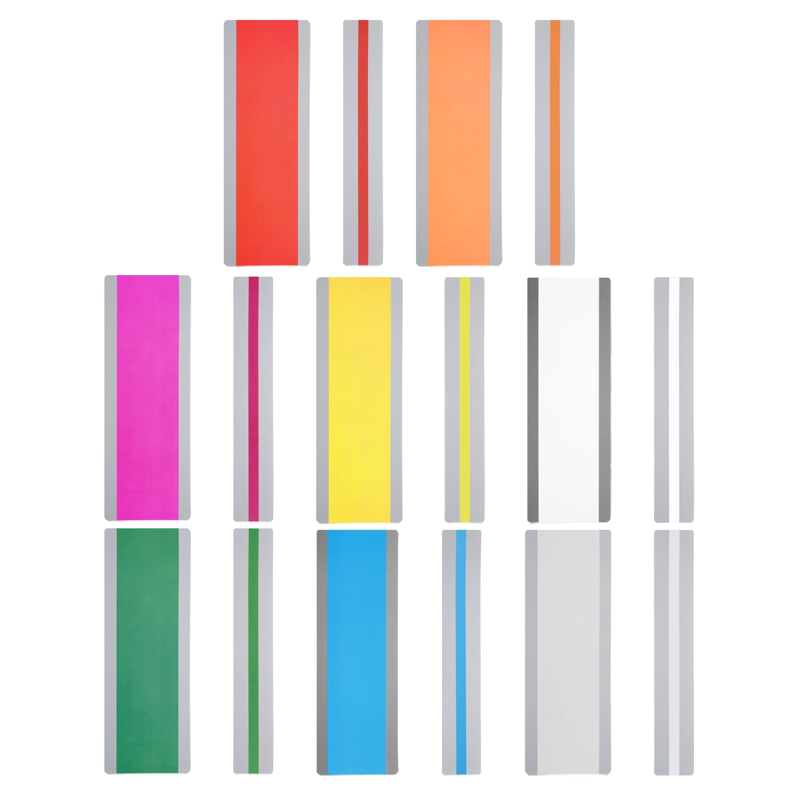 PATIKIL Guided Reading Strips, 16pcs Tracking Highlight Colored Overlay Bookmark Reduce Visual Stress Teacher Teaching Supply for Classroom, 8 Colors