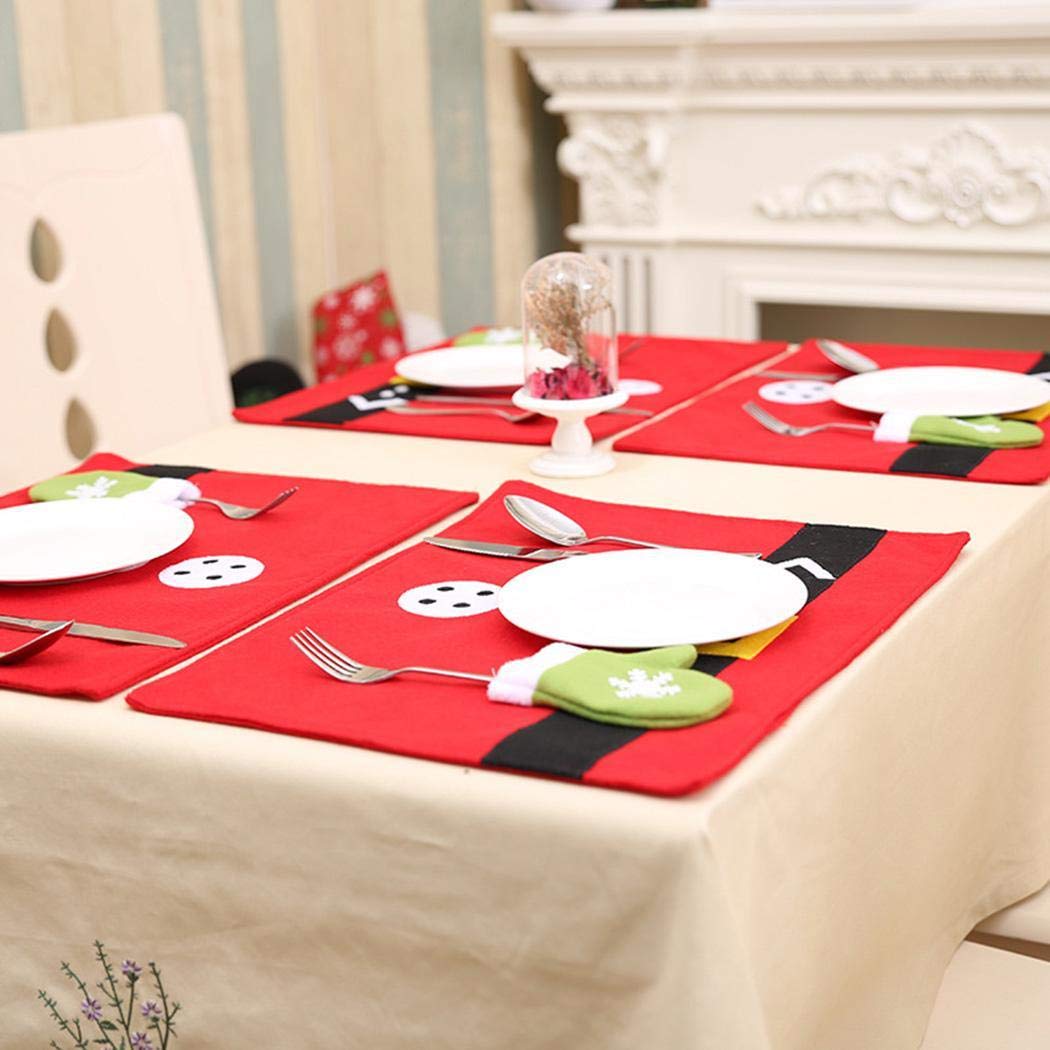 Acecor Festival Cartoon Cute Merry Christmas Table Mats Decoration Gift Place Mats